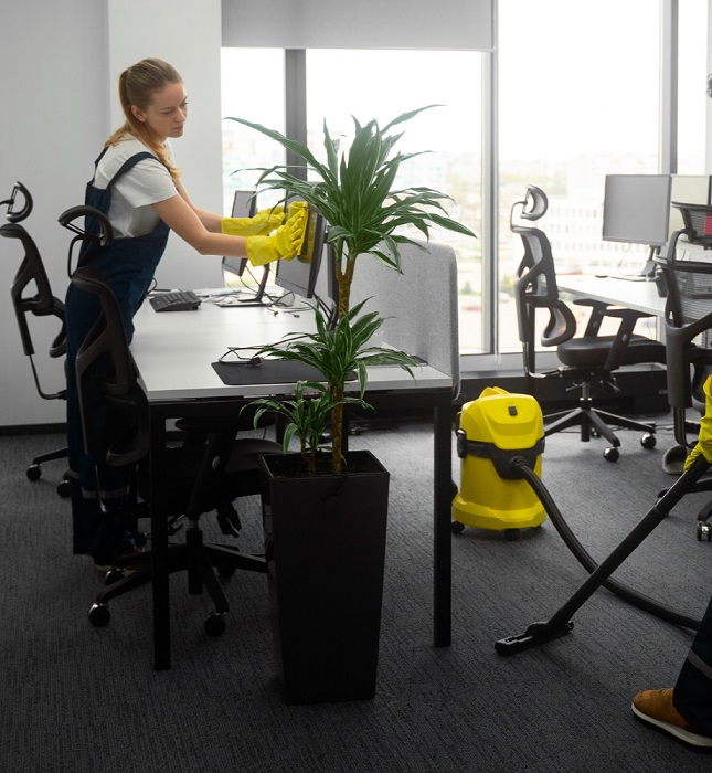 Professional cleaning team